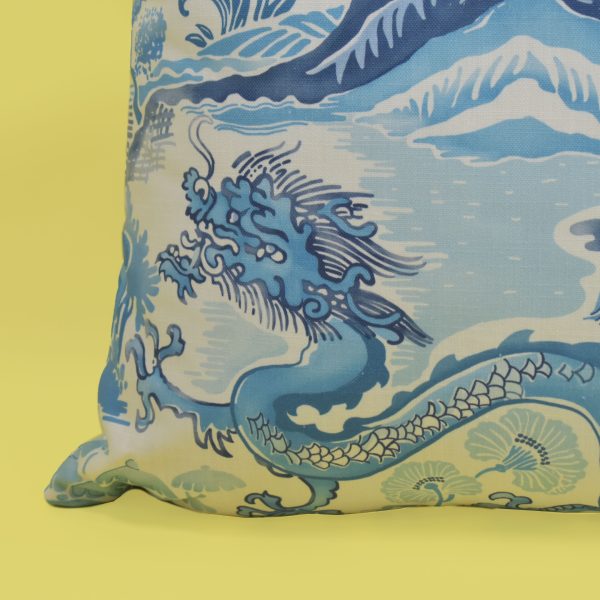 Pair of Blue Dragons Pillows