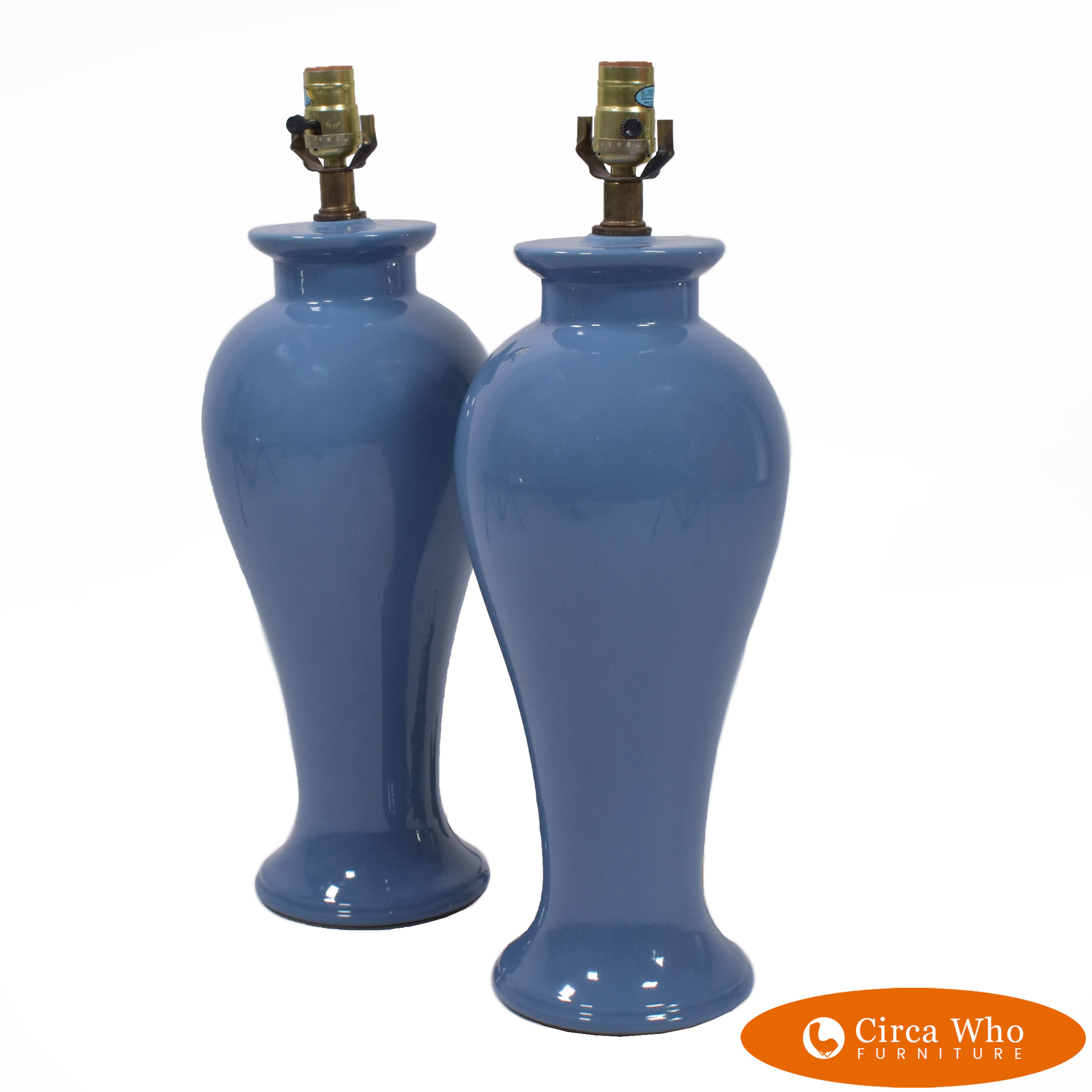 Pair of Blue Ginger Jar Table Lamps