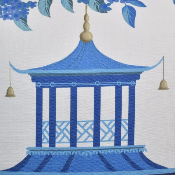 Pair of Blue Pagoda Pillows B2447