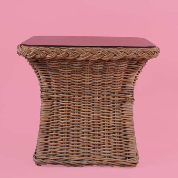 Pair of Braided Rattan Side Tables