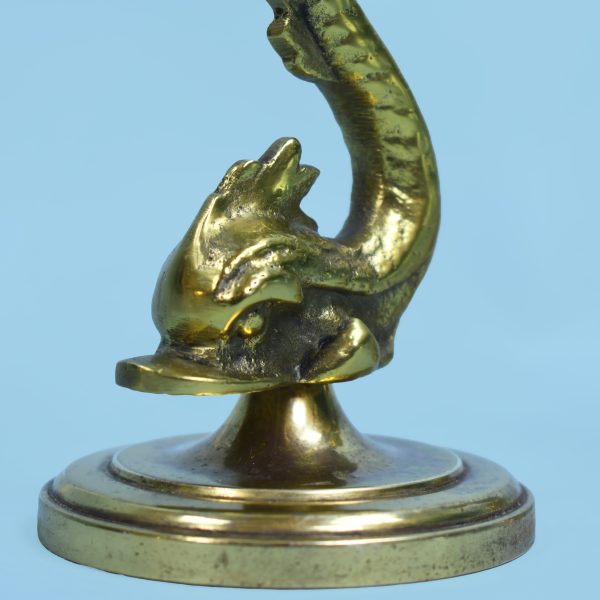 Pair of Brass Koi Candle Holders