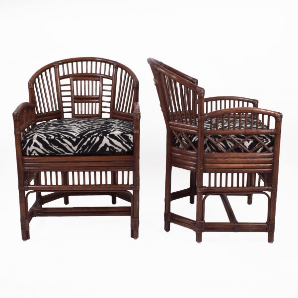 Pair of Brighton Pavillion chairs With Zebra