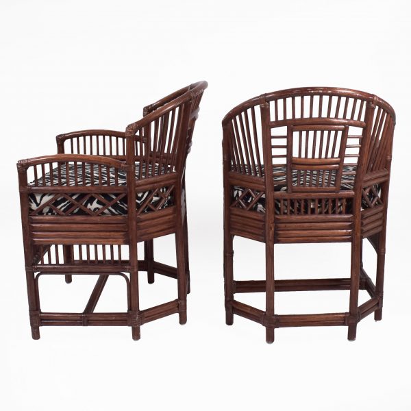 Pair of Brighton Pavillion chairs With Zebra