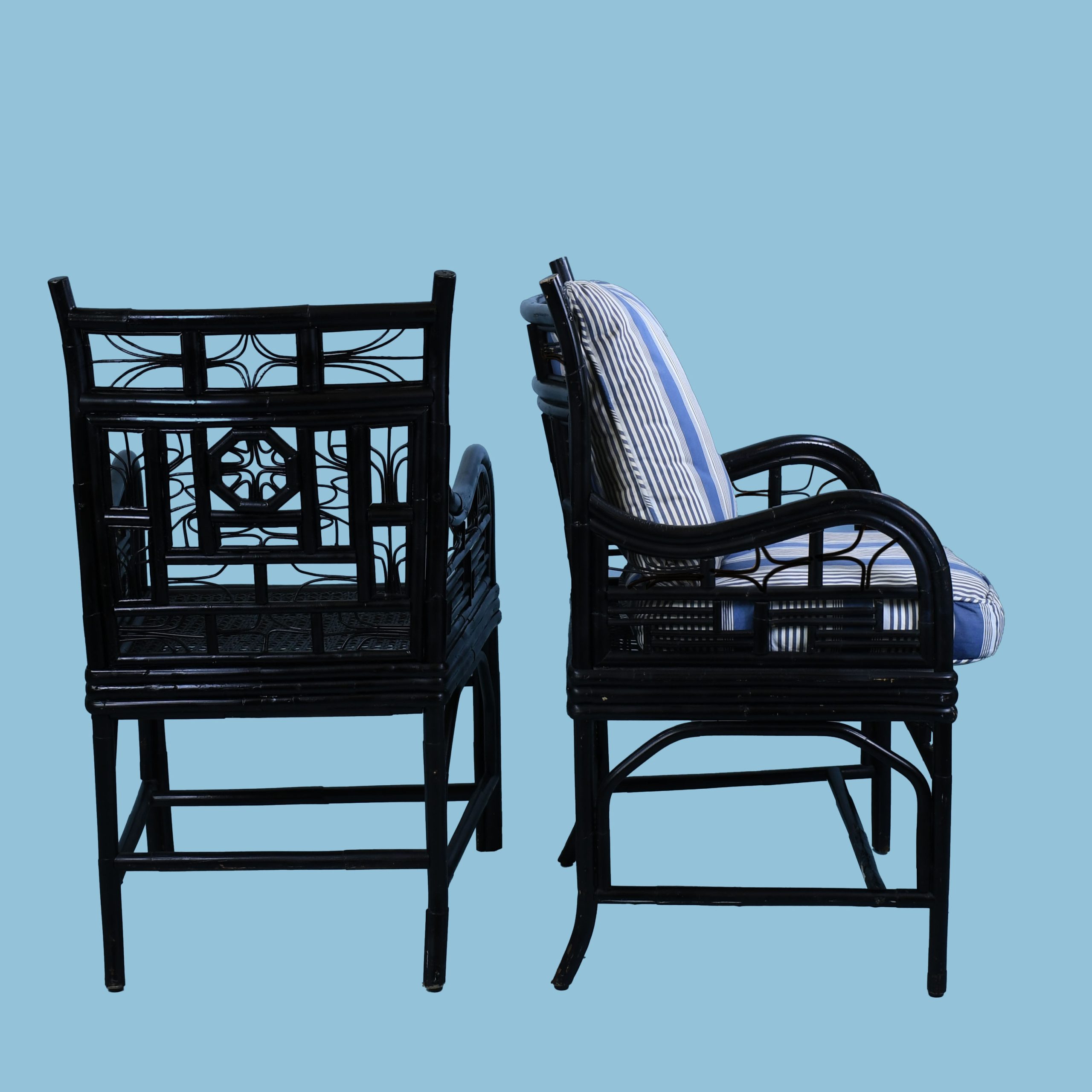 Pair of Brighton Style Black Chairs