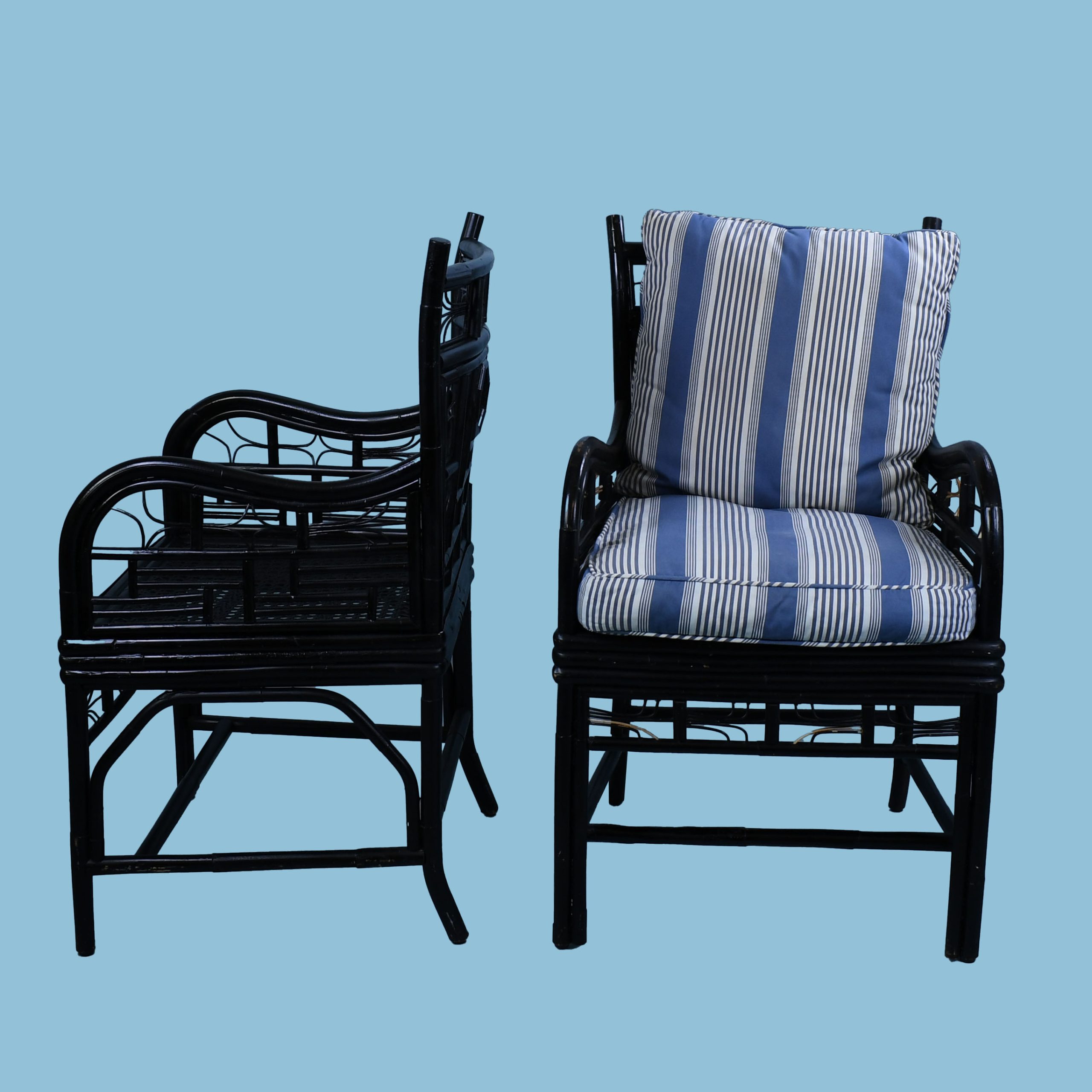 Pair of Brighton Style Black Chairs