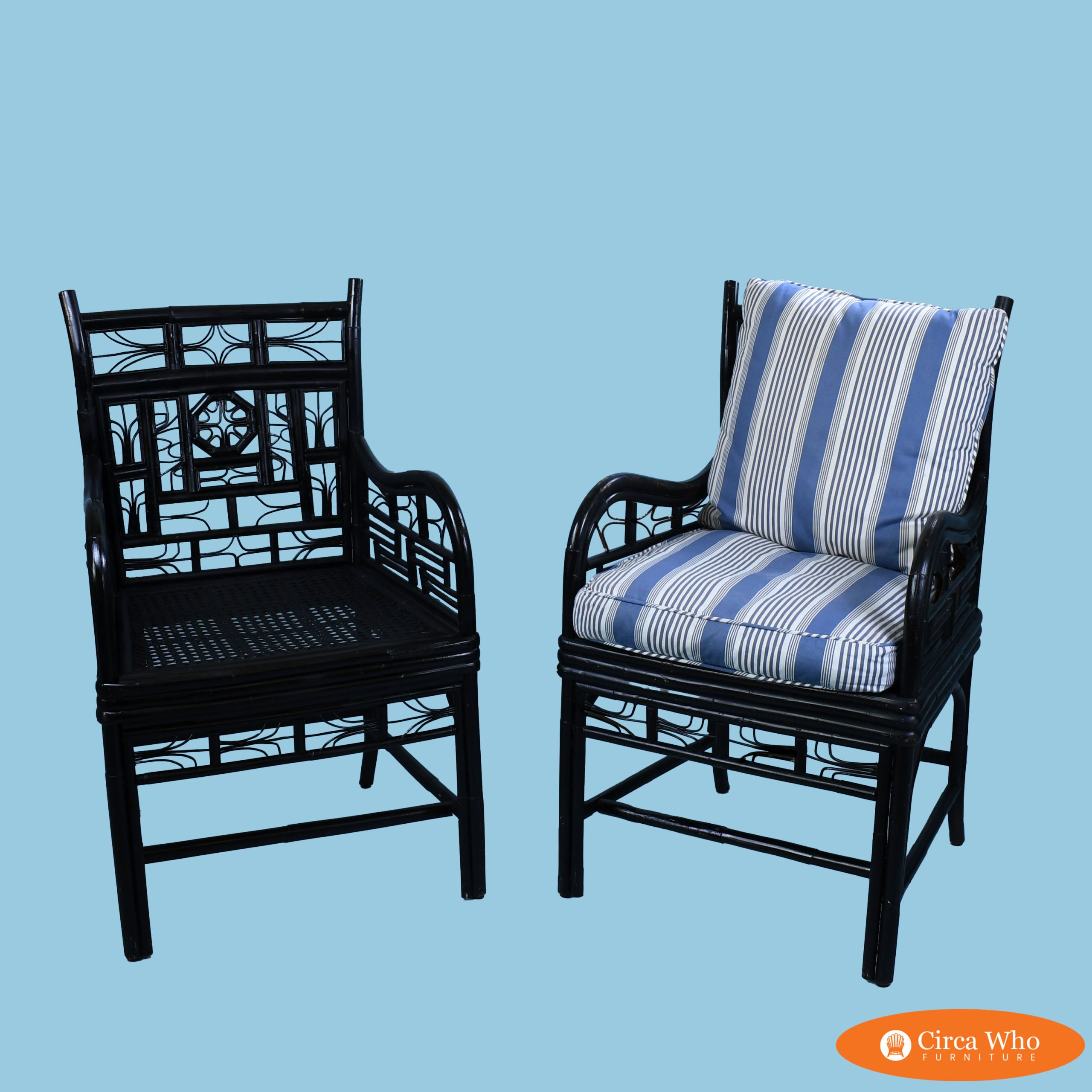 Pair of Brighton Style Black Chairs