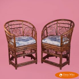 Pair of Brighton Style Throne Chairs