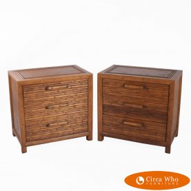 Pair of century Faux Bamboo Nightstands