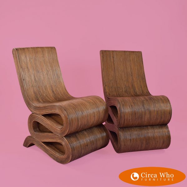 Pair of Chairs in the style of early frank Gehry