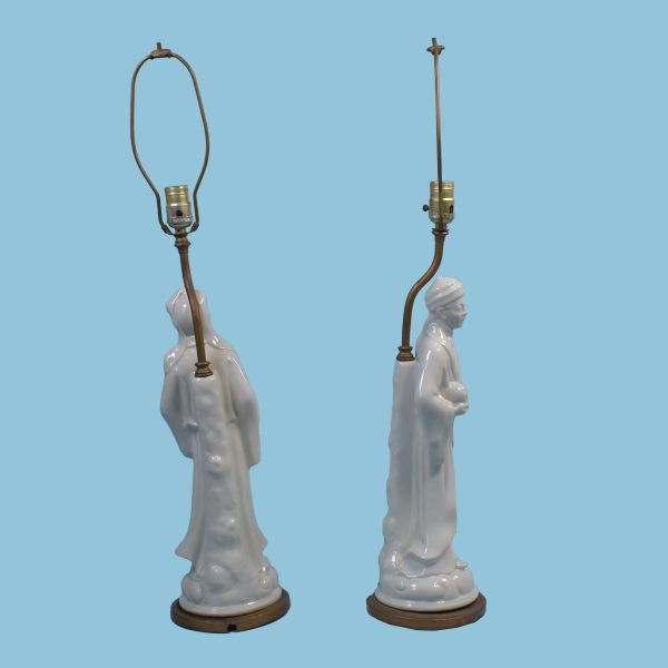 Pair of Chinoiserie Couple Table Lamps
