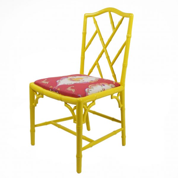 Pair of Chippendale Yellow Chairs