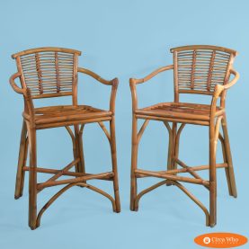 Pair of Counter Stools With Arm