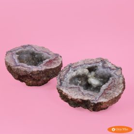 Pair of Crystal Geodes