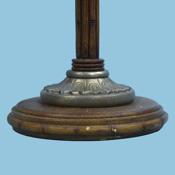 Pair of Faux Bamboo Adjustable Pharmacy Lamps