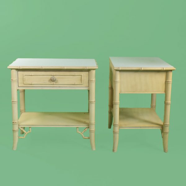Pair of Faux Bamboo Allegro Nightstands