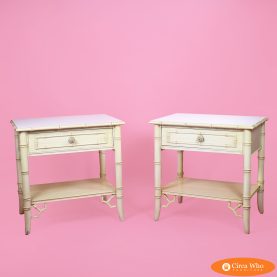 Pair of Faux Bamboo Allegro Nightstands