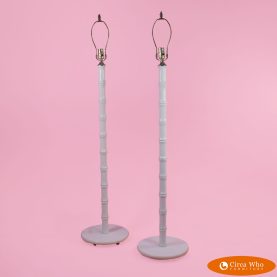 Pair of Faux Bamboo Floor Lamps