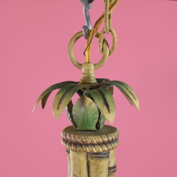 Faux Bamboo Palm Tree Chandelier
