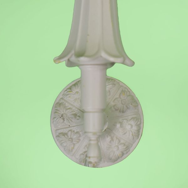 Pair of Faux Bamboo White Sconces