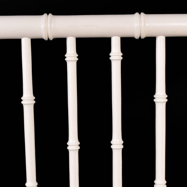 Pair of Faux Bamboo White Twin Headboards
