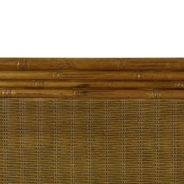 Pair of Faux Bamboo Woven Rattan Twin Headboards