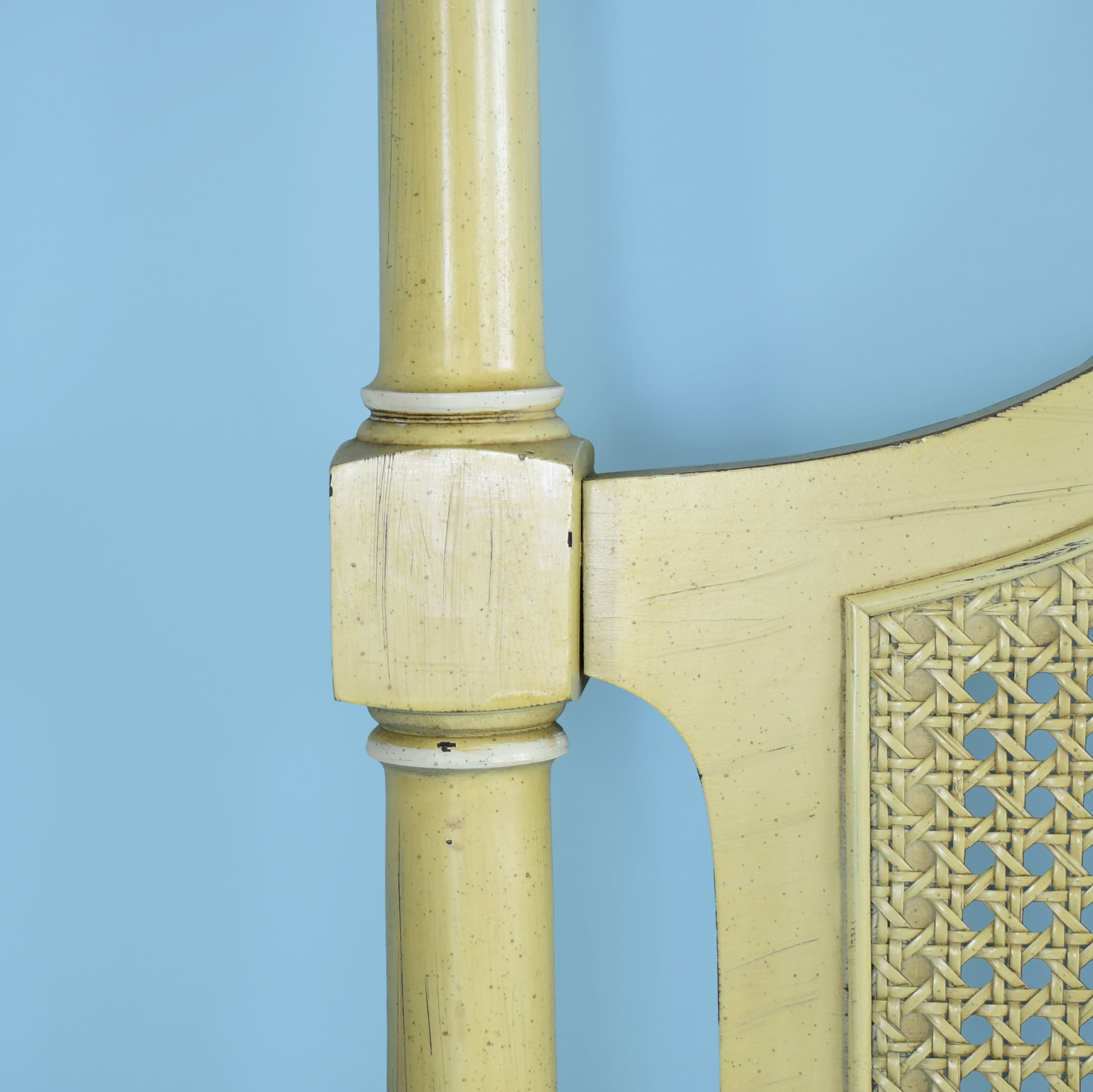 Pair of Faux Bamboo and Cane Headboards