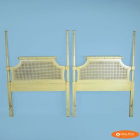 Pair of Faux Bamboo and Cane Headboards