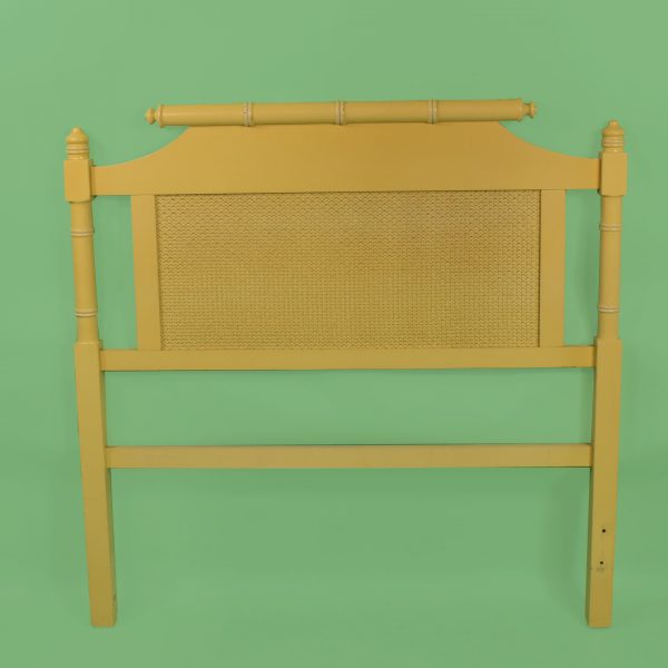 Pair of Faux Bamboo and Cane Twin Headboards