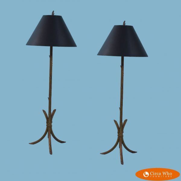 Pair of Faux Bois Table Lamps