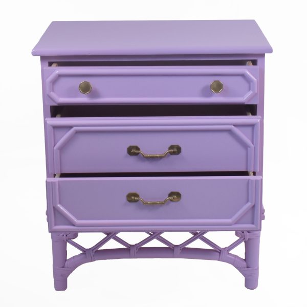 Pair of Ficks Reed Purple Nightstands