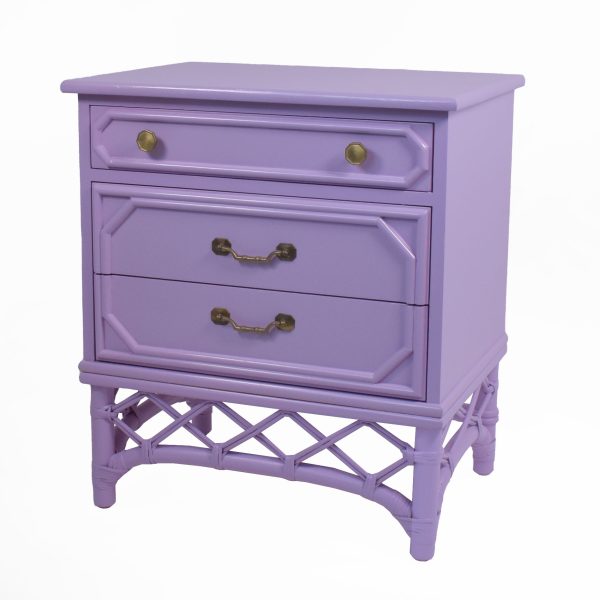 Pair of Ficks Reed Purple Nightstands