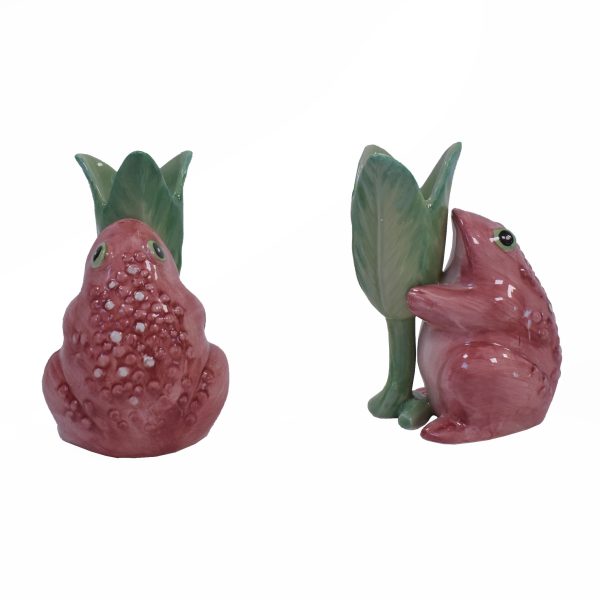 Pair of Fitz and Floyd Frog Candle Holders