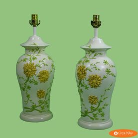 Pair of Floral Table Lamps