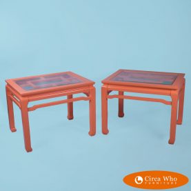 Pair of Fretwork Ming Side Tables