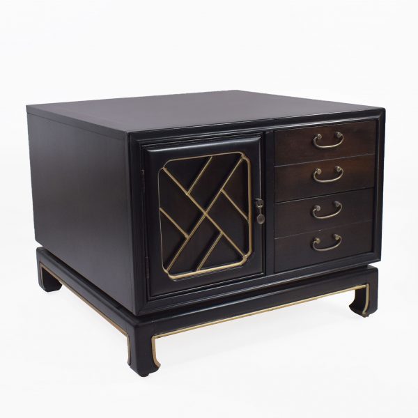 Pair of Fretwork Ming Style Nightstands