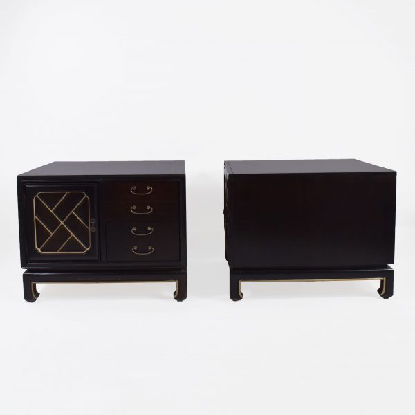 Pair of Fretwork Ming Style Nightstands