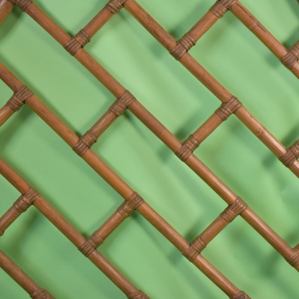 Pair of Fretwork Rattan Vintage Headboards