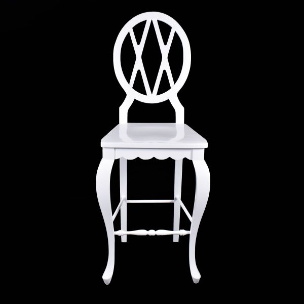 Pair of Fretwork Round Counter Height Chairs