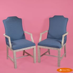 Pair of Fretwork Throne Chairs