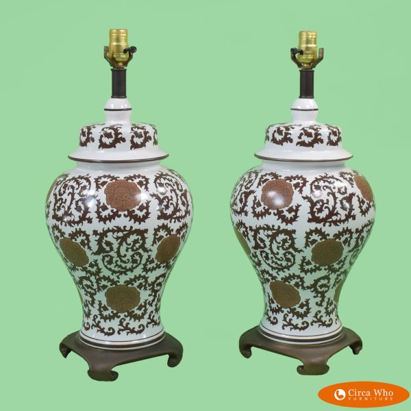 Pair of Ginger Jar Ming Style Lamps