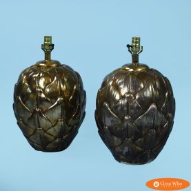 Pair of Gold Artichoke Table Lamps