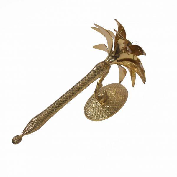 Pair of Gold Palm Tree Candle Sconces