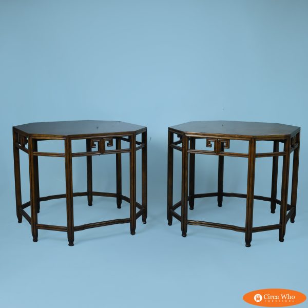 Pair of Greek Key End Tables