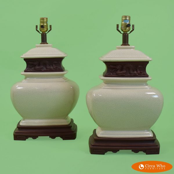 Pair of Haeger Ming Style Table Lamps