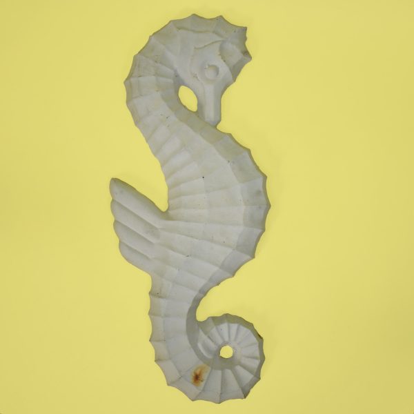 Pair of Hanging Concrete Sea Horses
