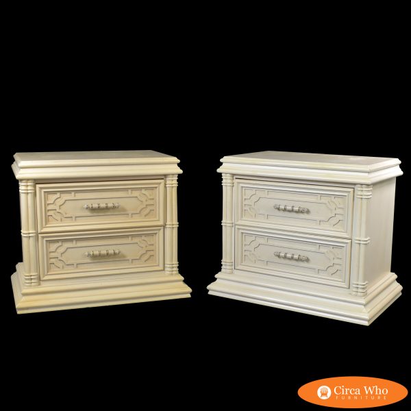 Pair of Hollywood Regency Nightstands