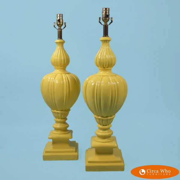 Pair of Hollywood Regency Rope Table Lamps