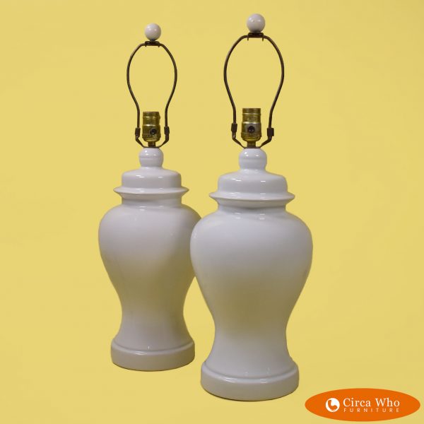 Pair of Hollywood Regency Small Table Lamps
