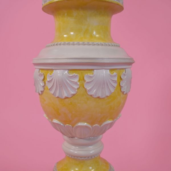 Pair of Hollywood Regency Yellow Table Lamps