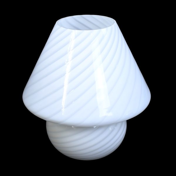 Pair of Italian Glass Mushroom Lamps